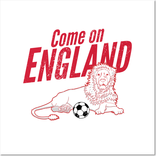 England Soccer Fan Gift Wall Art by atomguy